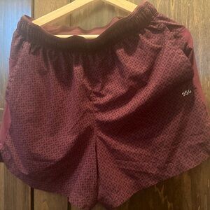 DSG Men’s Maroon Geometric Athletic Shorts